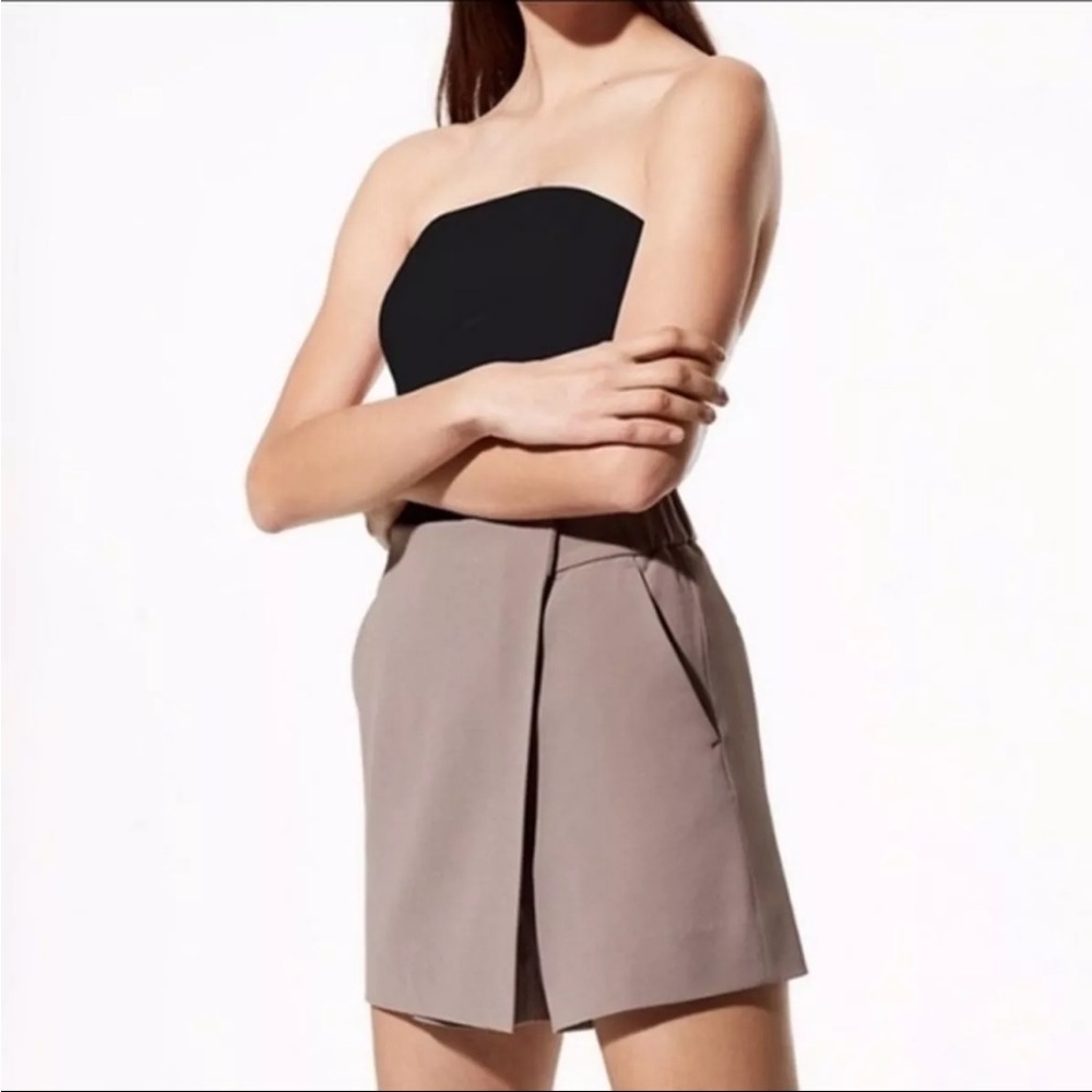 Babaton Women's Hikaru Wrap Skort Taupe 8